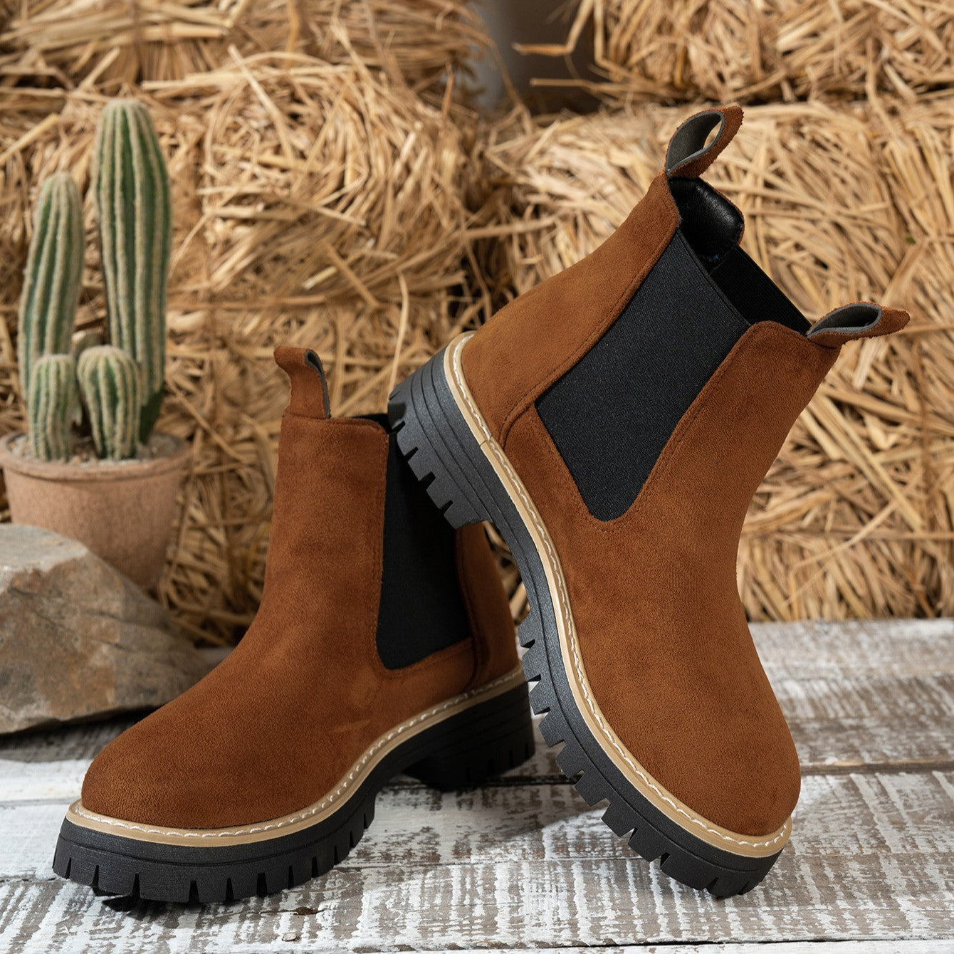 Women's Ankle Boots Slip-On Chelsea Style Casual Footwear