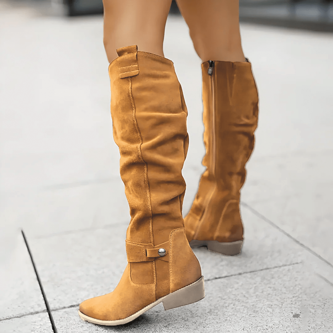 Women's Knee High Boots Brown All-Day Cushioning Stylish Footwear