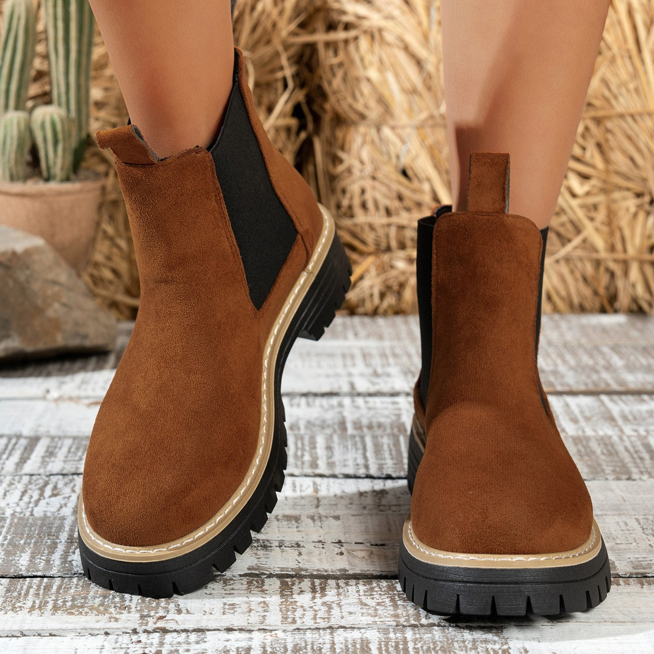 Women's Ankle Boots Slip-On Chelsea Style Casual Footwear
