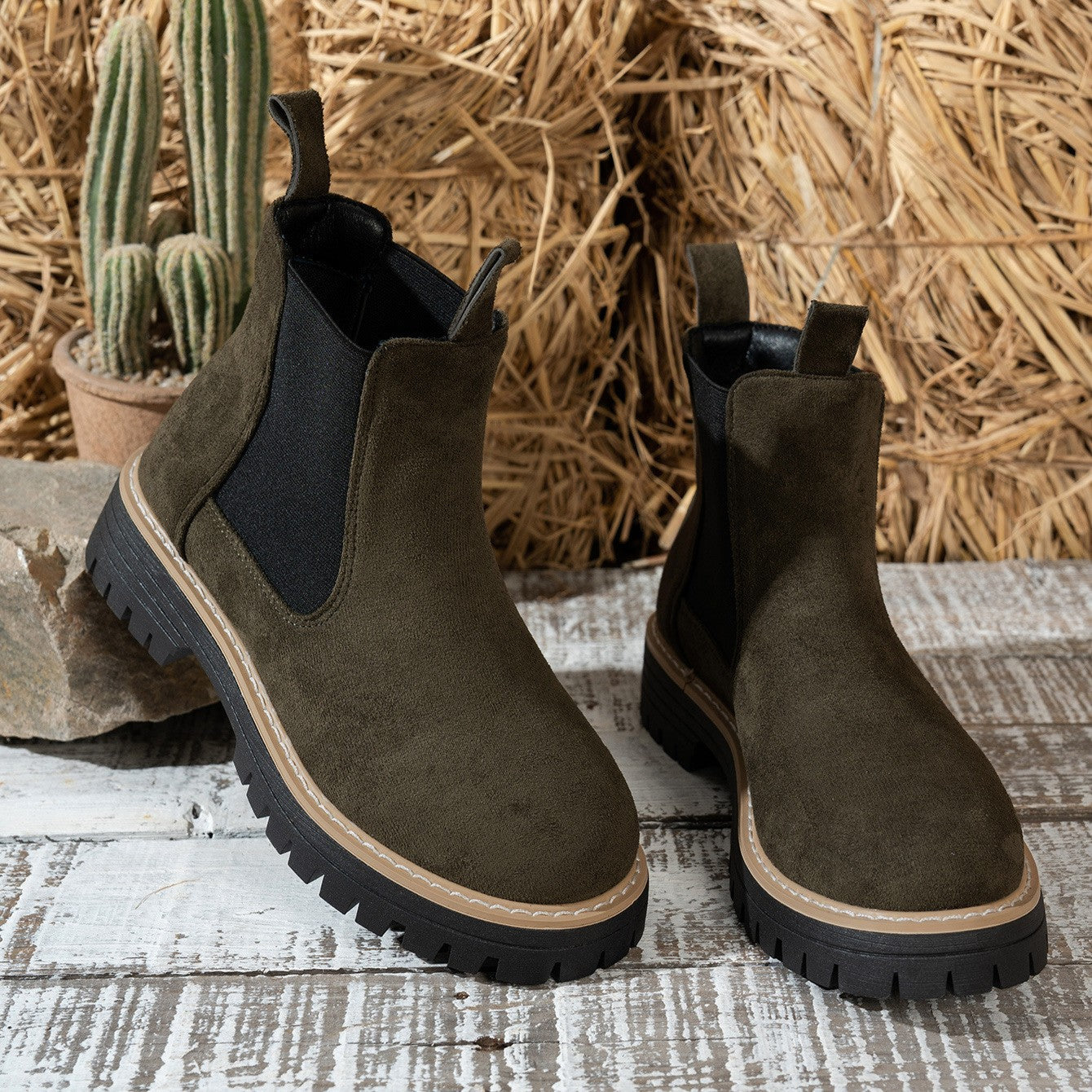 Women's Ankle Boots Slip-On Chelsea Style Casual Footwear