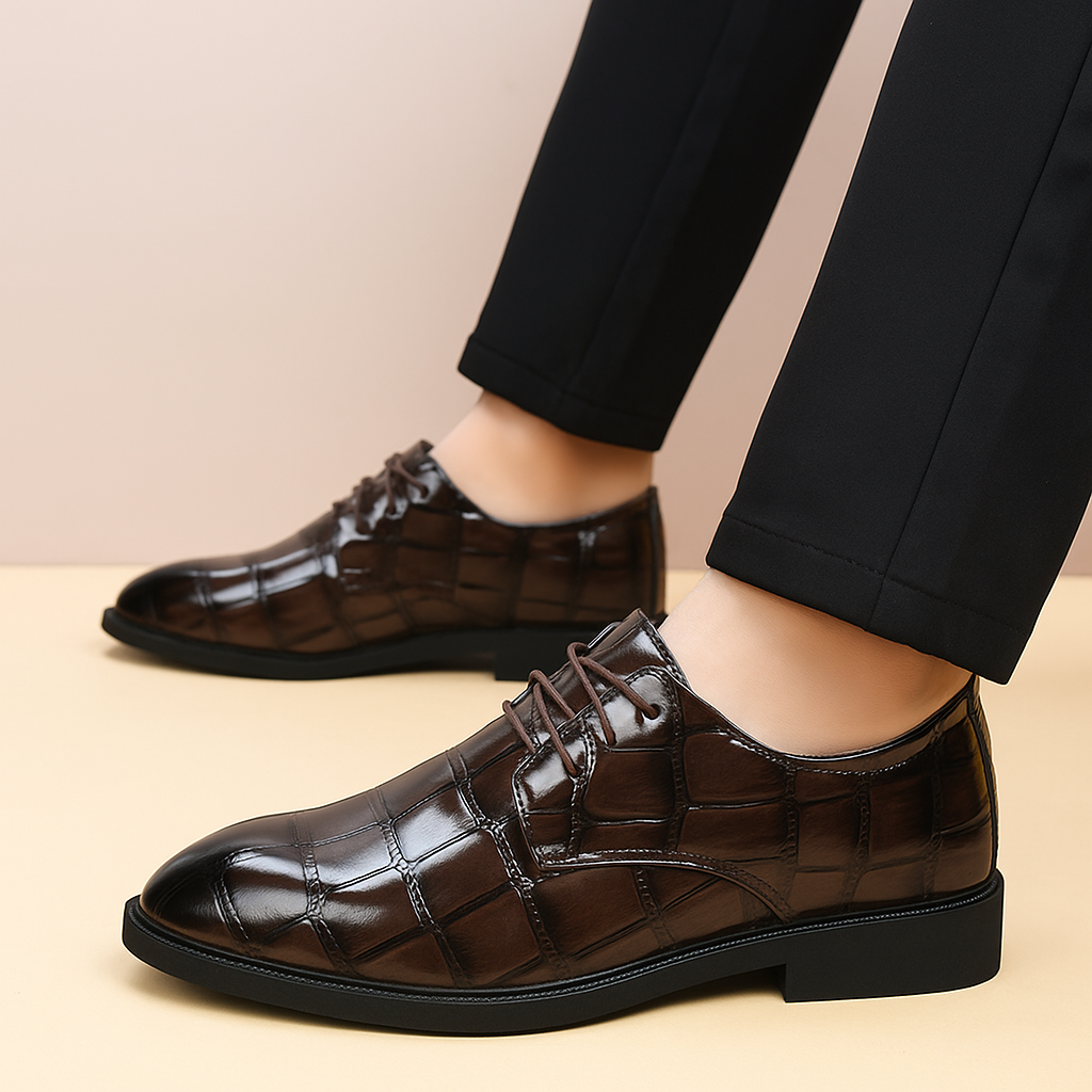 Men's Leather Wedding Shoes Formal Dress Footwear