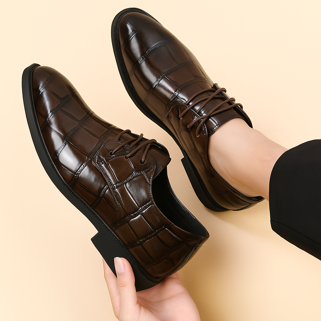 Men's Leather Wedding Shoes Formal Dress Footwear
