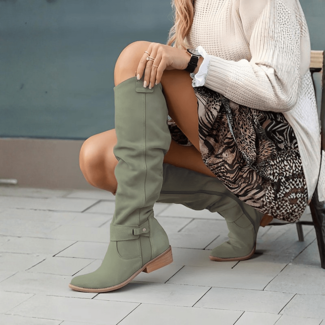 Women's Knee High Boots Brown All-Day Cushioning Stylish Footwear