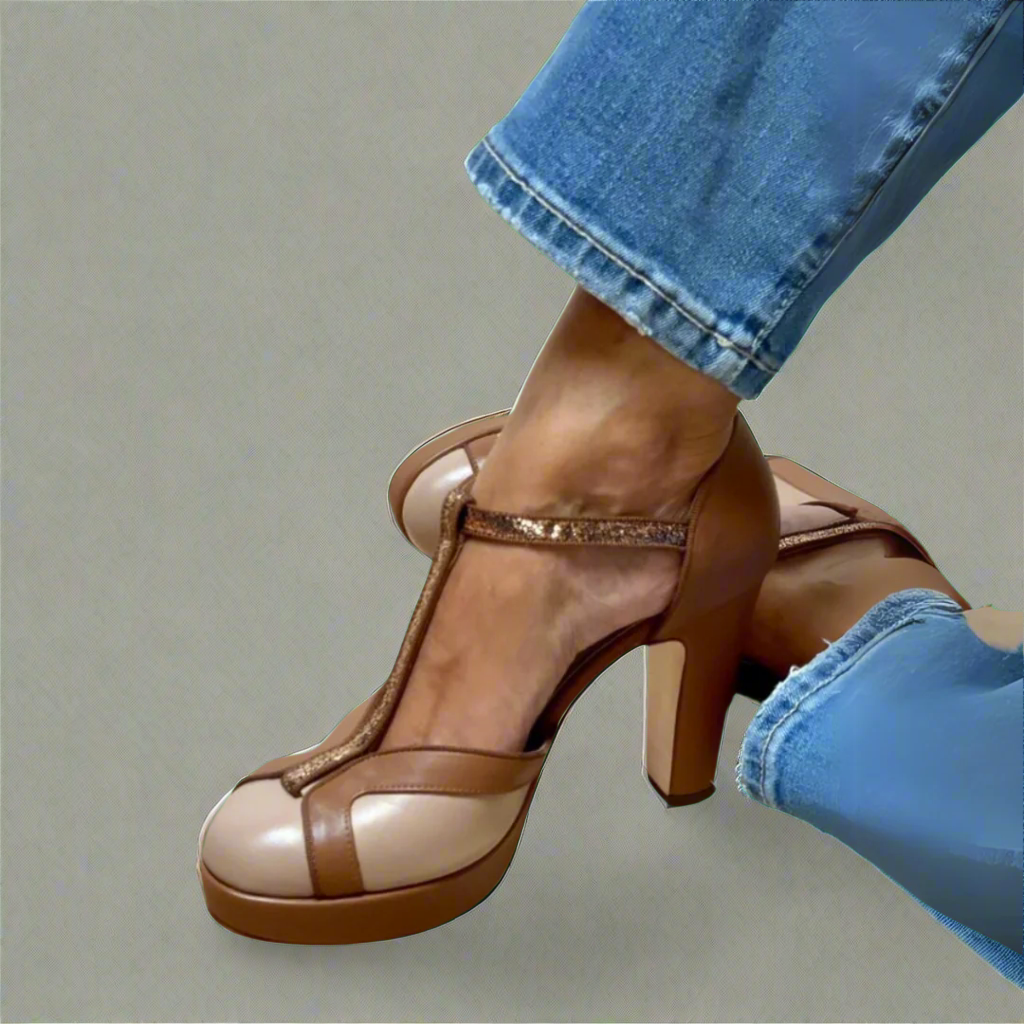 Women's Heeled Sandals Open Toe Slip-On Casual Footwear