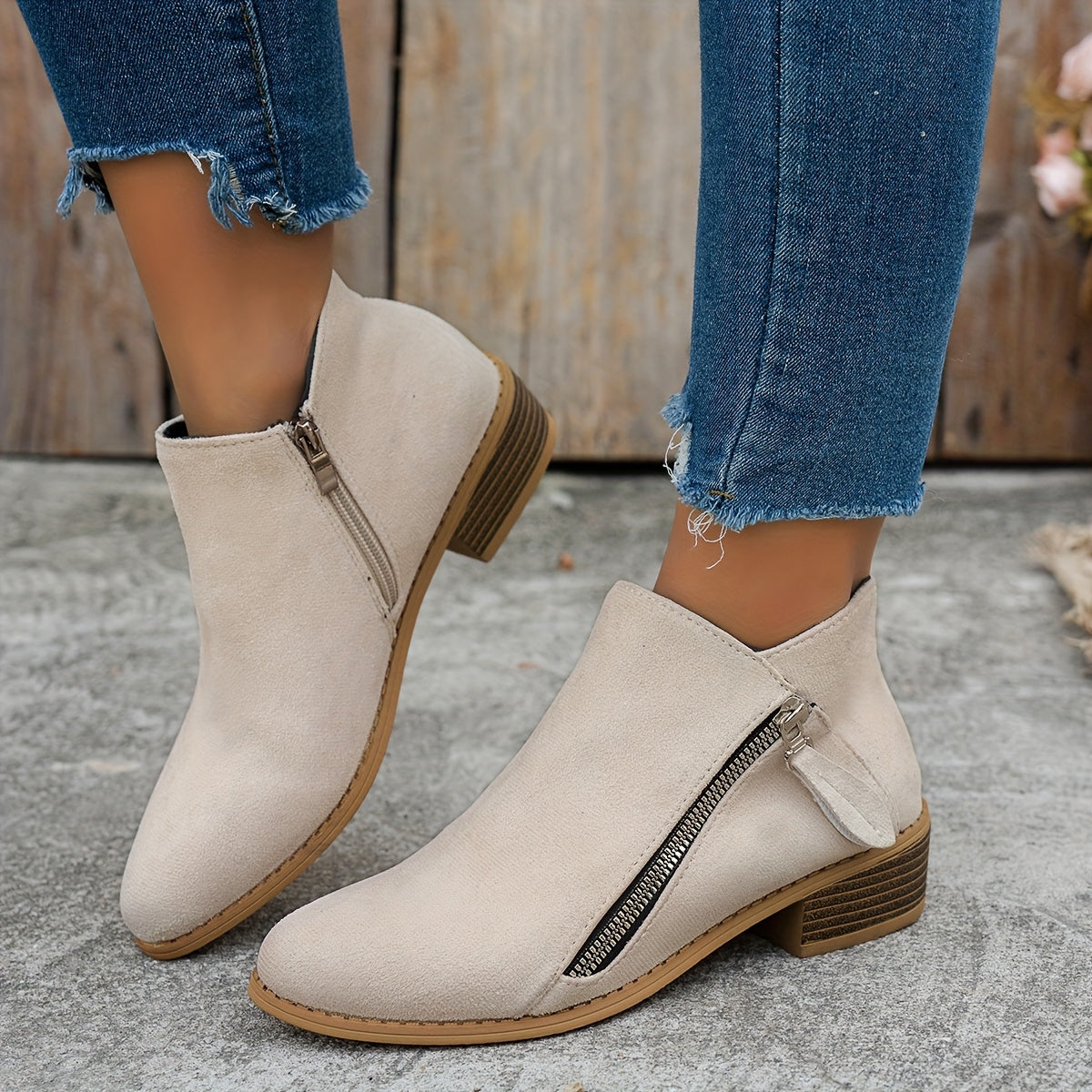 Women's Side-Zip Ankle Boots - Everyday Casual Footwear