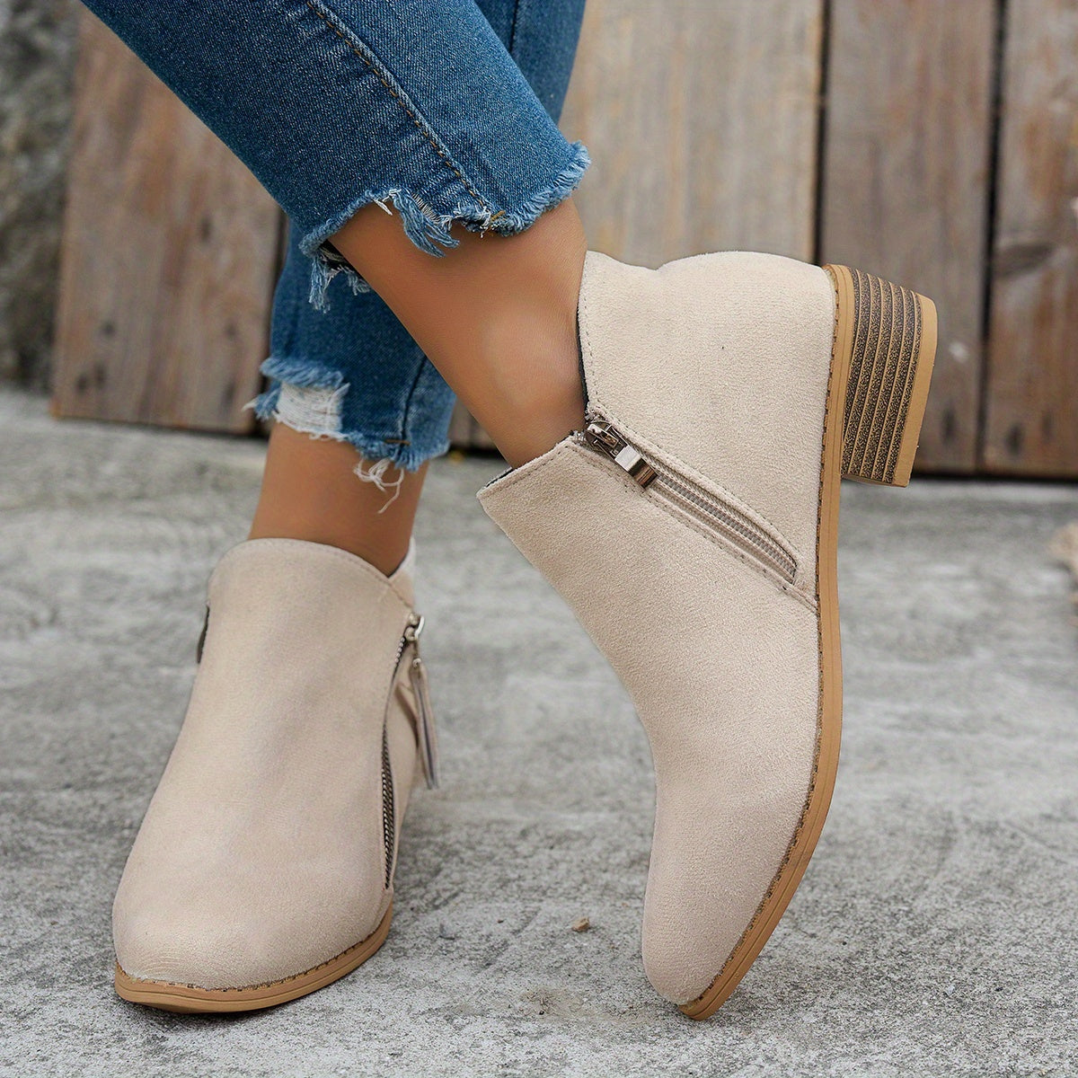 Women's Side-Zip Ankle Boots - Everyday Casual Footwear