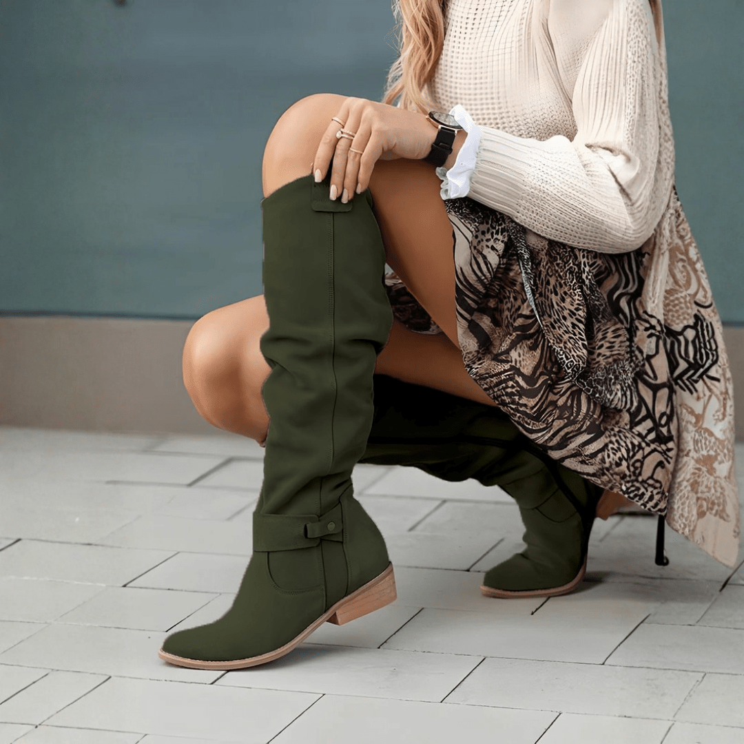 Women's Knee High Boots Brown All-Day Cushioning Stylish Footwear