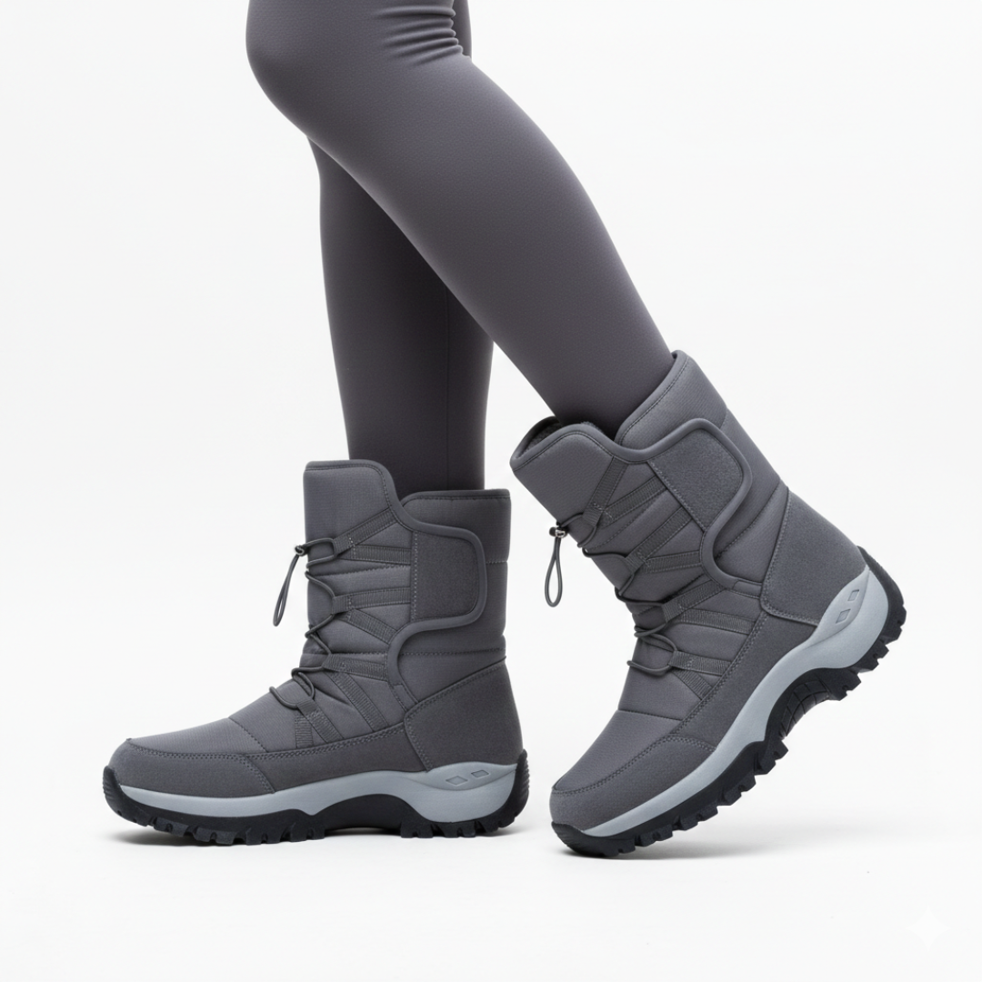 Winterstiefel Damen Wasserdicht mit Warmfutter Plateausohle