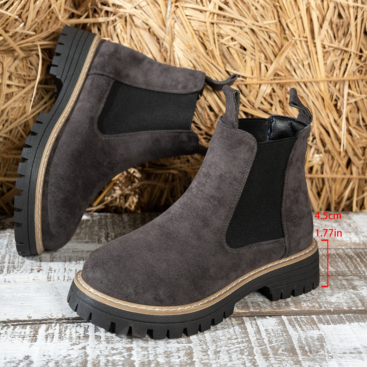 Women's Ankle Boots Slip-On Chelsea Style Casual Footwear