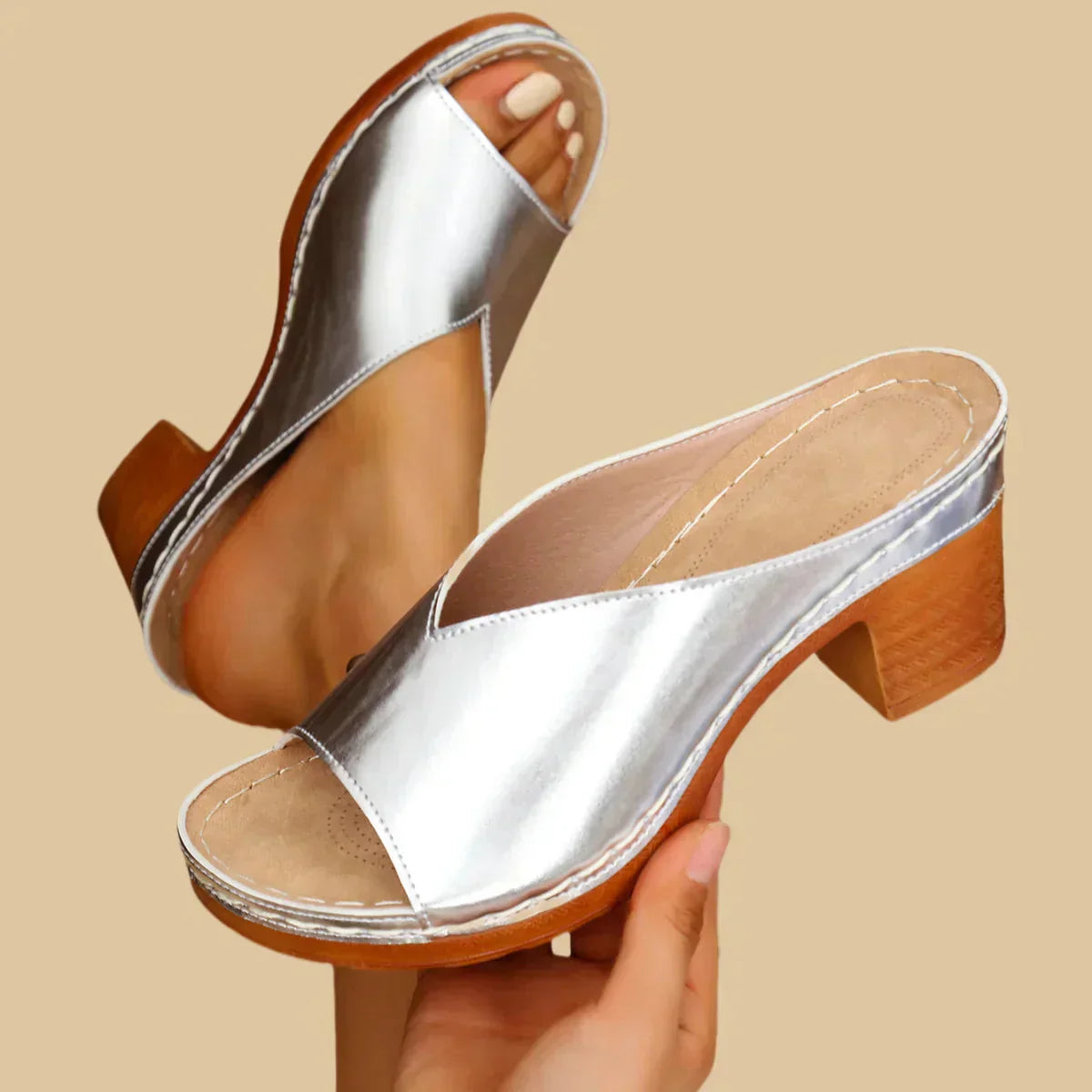 Women's Orthopedic Sandals Thick Heels Non-Slip Casual Footwear
