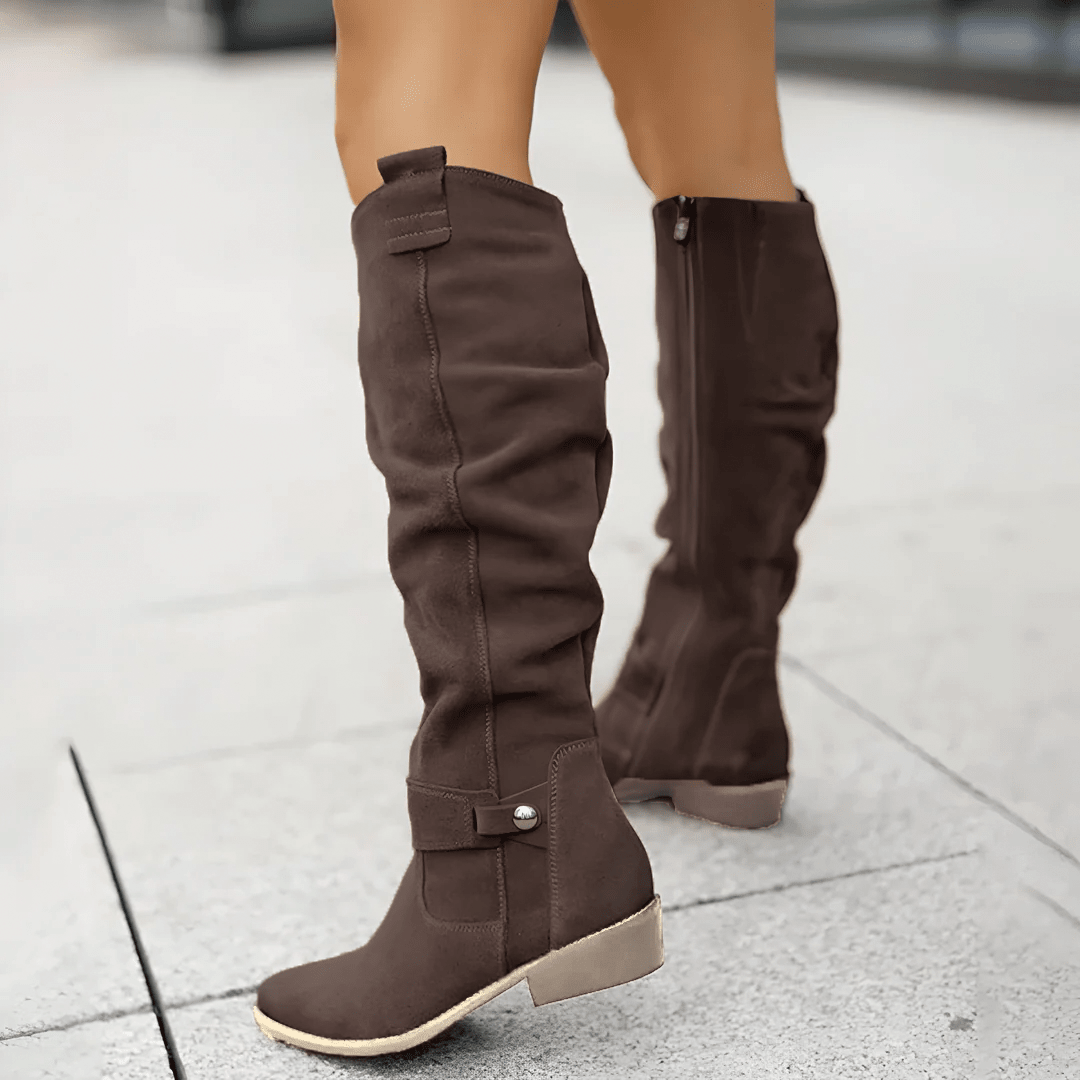 Women's Knee High Boots Brown All-Day Cushioning Stylish Footwear
