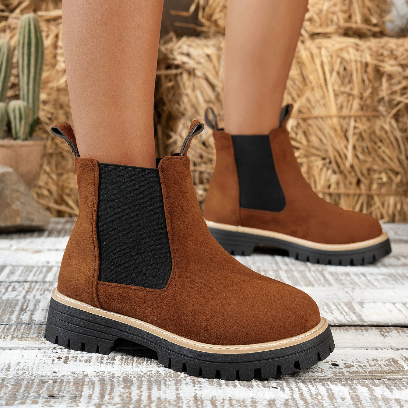 Women's Ankle Boots Slip-On Chelsea Style Casual Footwear
