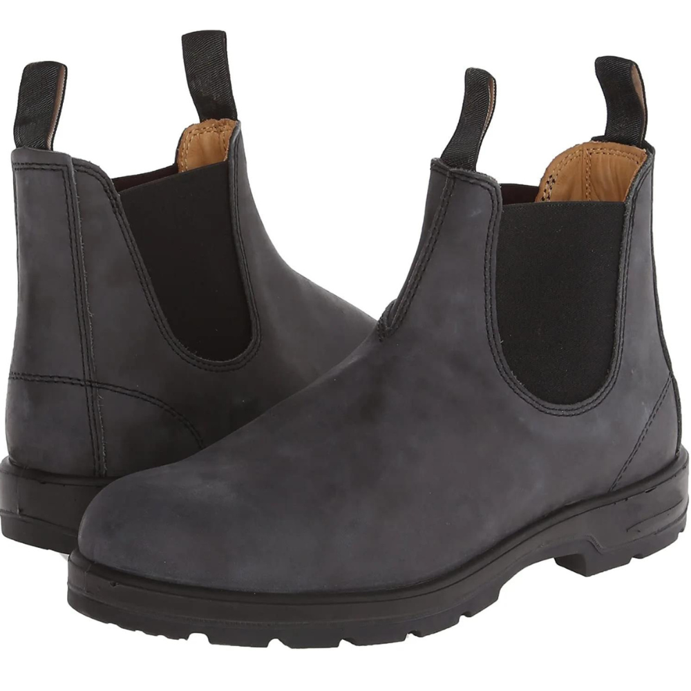 Men's Chelsea Boots Rugged Round Toe Slip-On Casual Footwear
