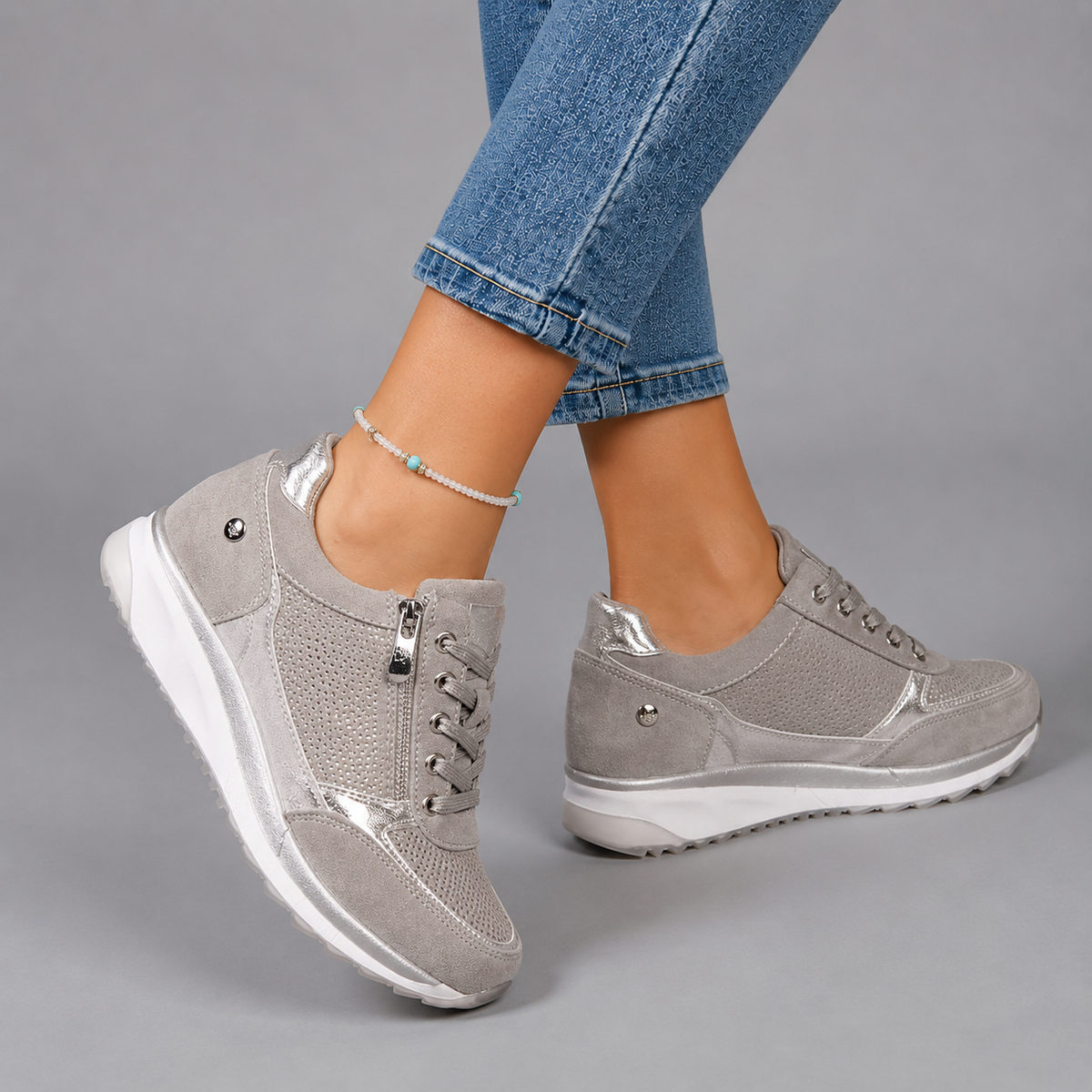 Fiona | Zip-Up Orthopedic Sneakers