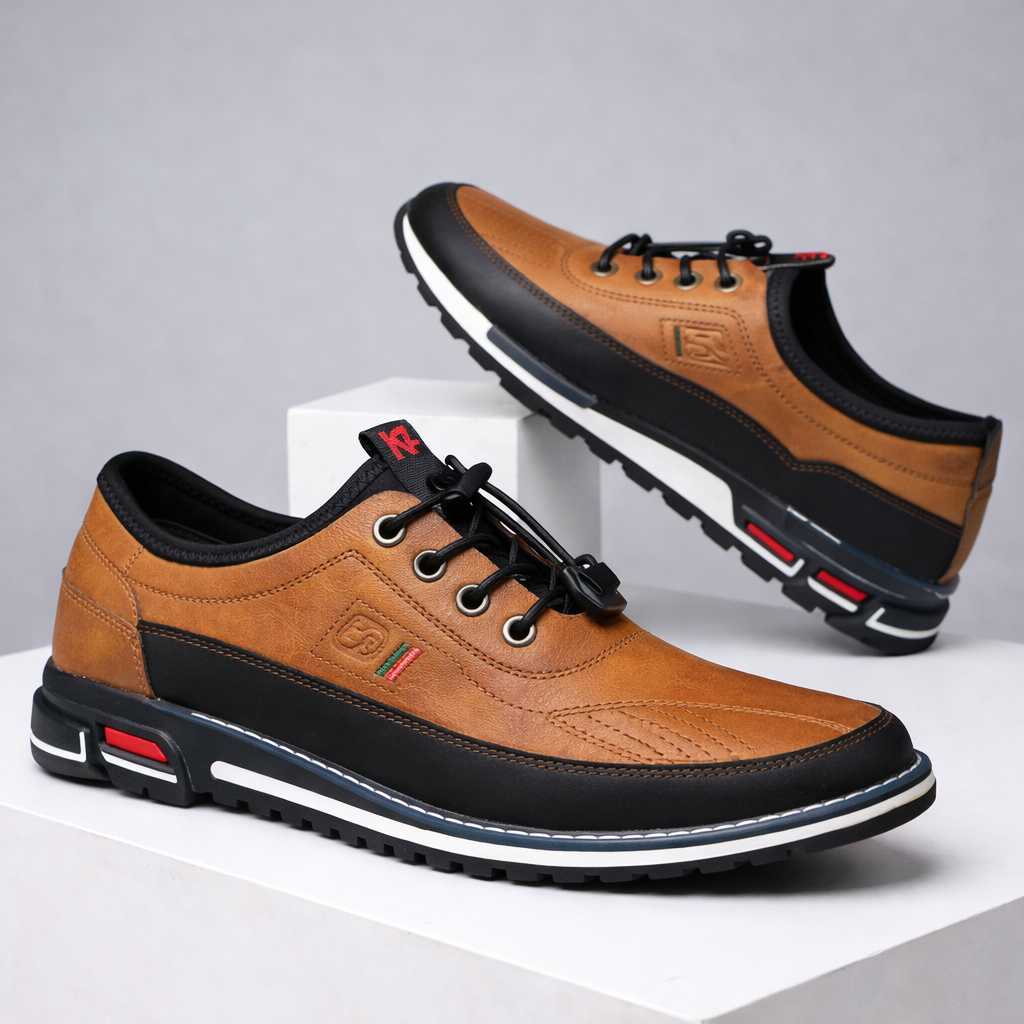 Men's Leather Sneakers Casual Lightweight Stylish