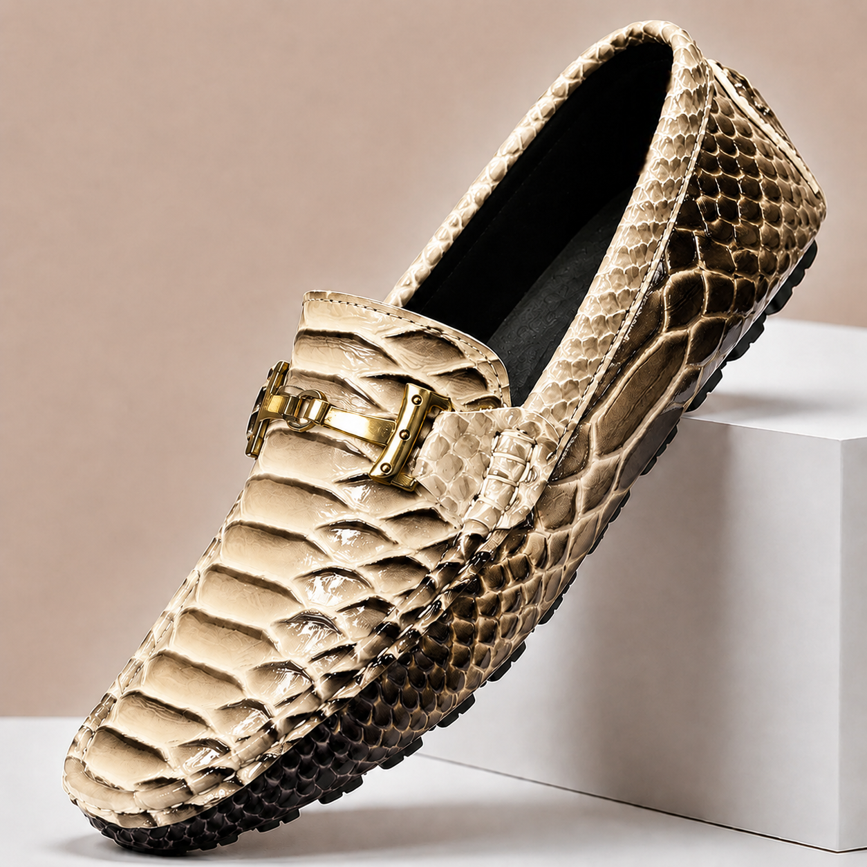 Men's Slip-On Loafers Casual Shoes Genuine Leather
