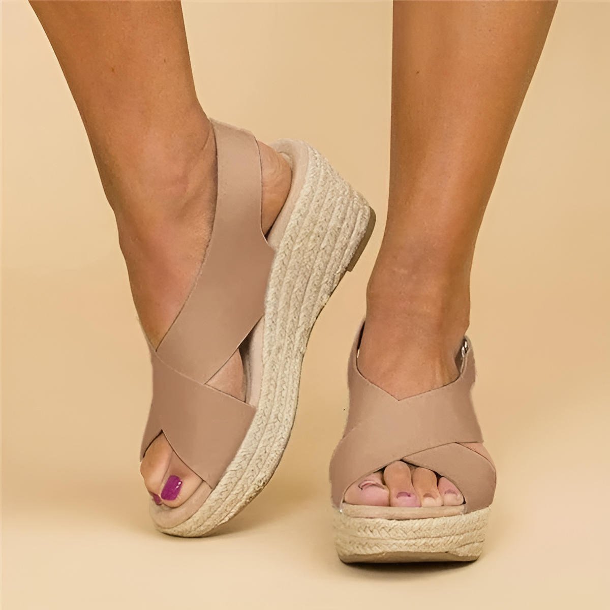Women's Sandals Adjustable Cross Straps Orthopedic Support All-Day Wear