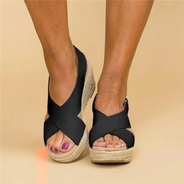 Women's Sandals Adjustable Cross Straps Orthopedic Support All-Day Wear