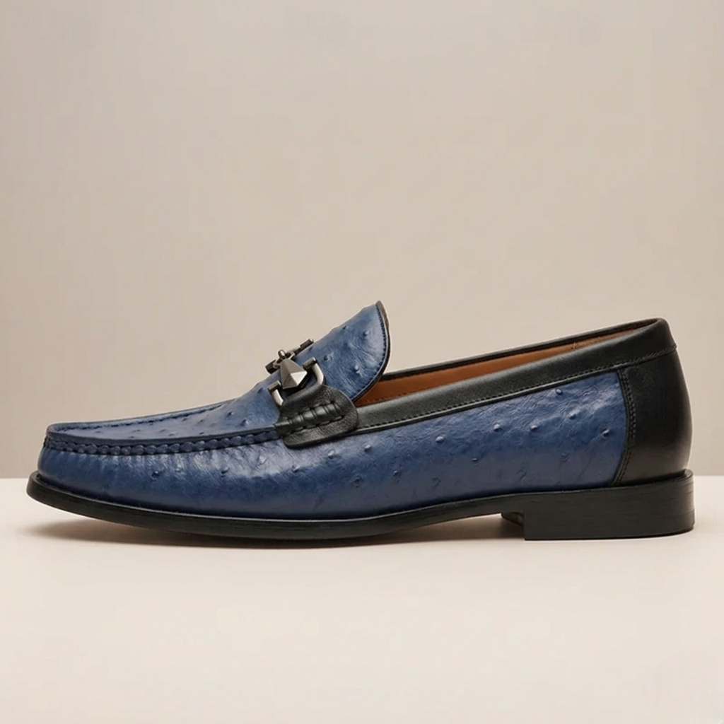 Men's Cowhide Leather Loafers Slip-On Casual Shoes