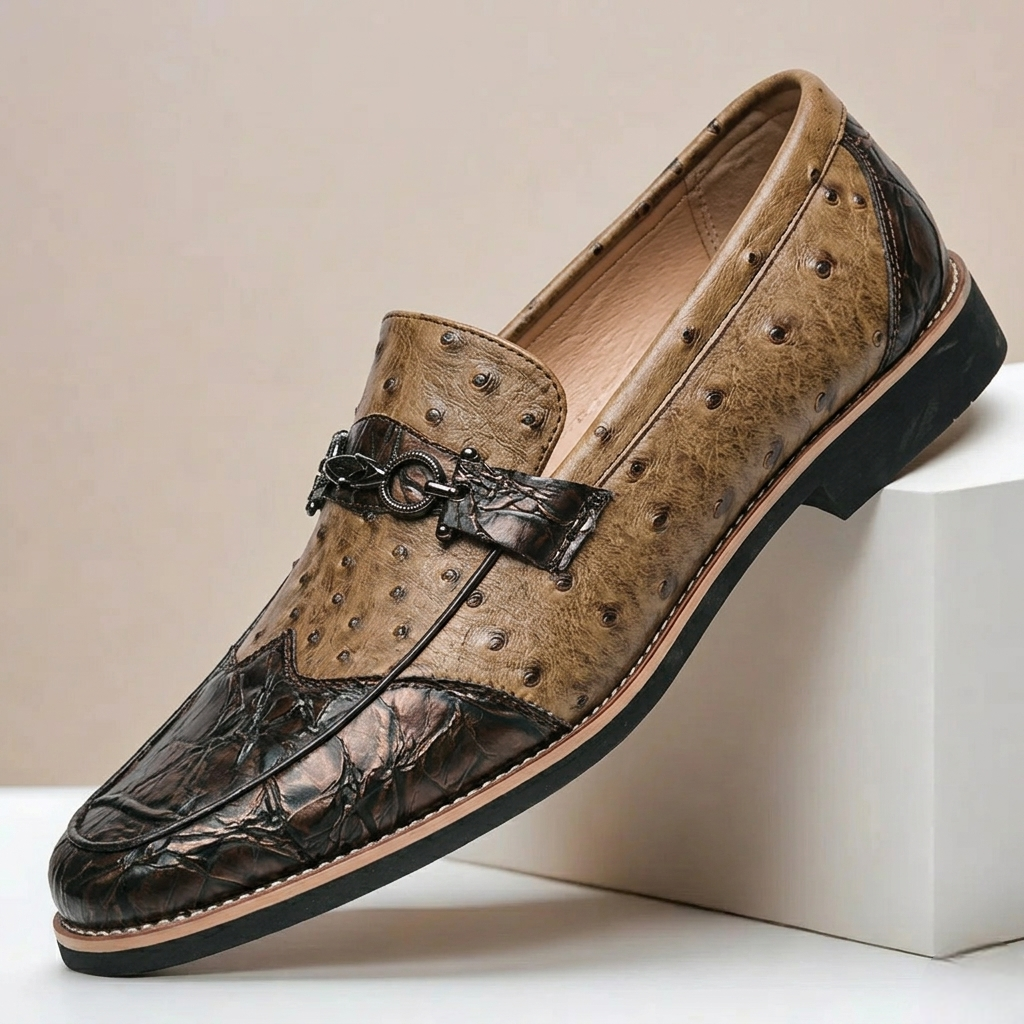 Men's Loafers Genuine Leather Slip-On Casual Shoes