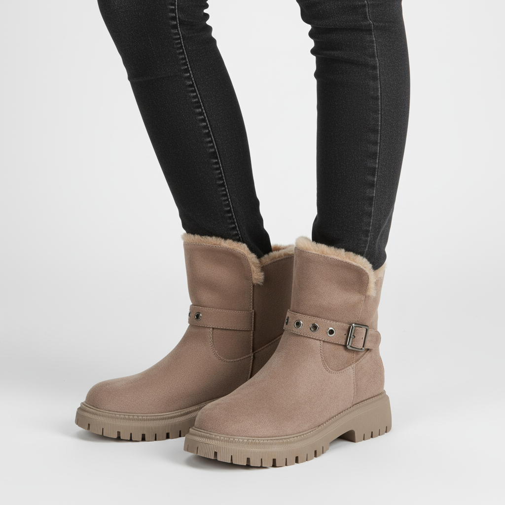 Women's Leather Ankle Boots Combat Shoes
