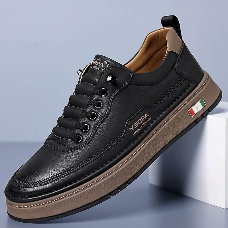 Men's Orthopedic Chunky Sole Lace-Up Sneakers Casual Footwear
