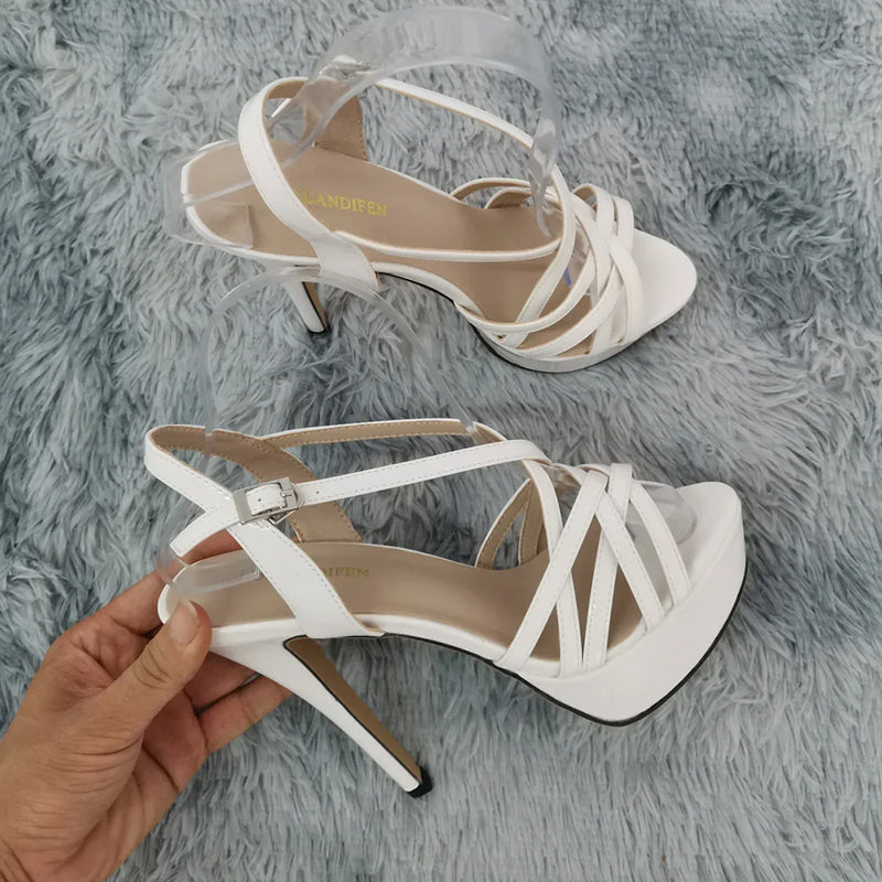 Kayla - Women’s Strappy Platform Stiletto Heels