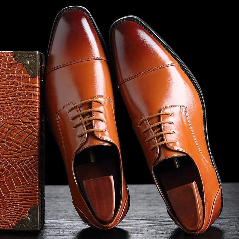 Men's Classic Oxfords Dress Shoes | Formal Footwear for Business or Events