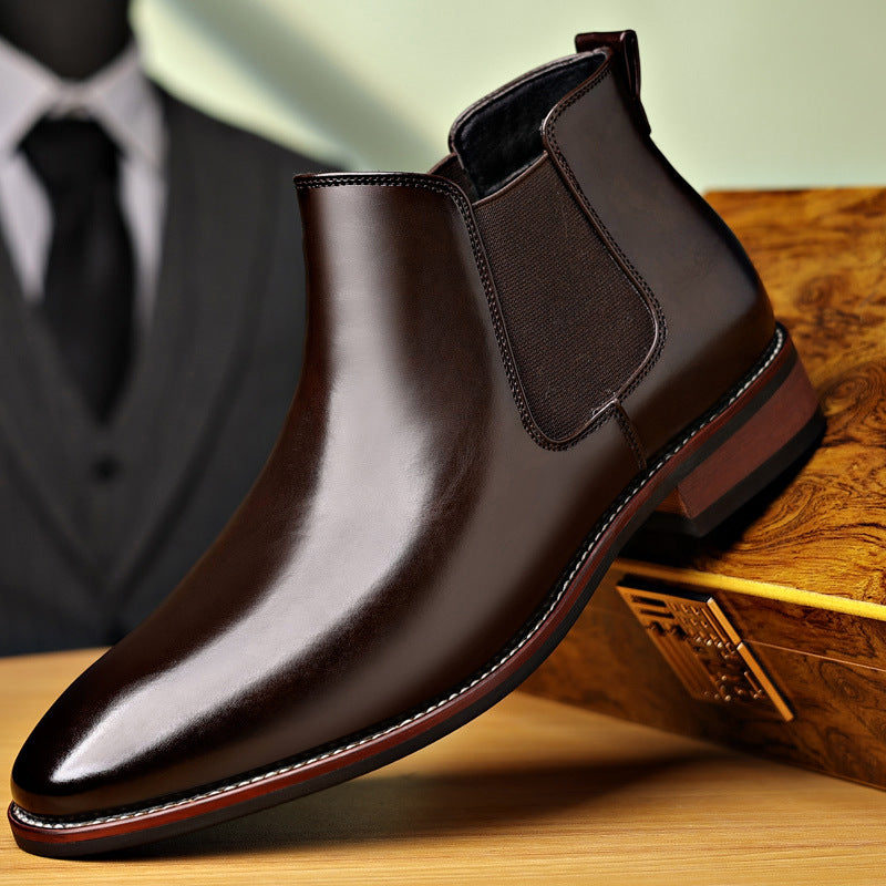 Men's Leather Boots with Lace-Up Closure | Casual Footwear
