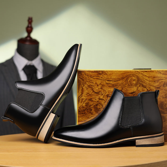 Men's Leather Boots with Lace-Up Closure | Casual Footwear