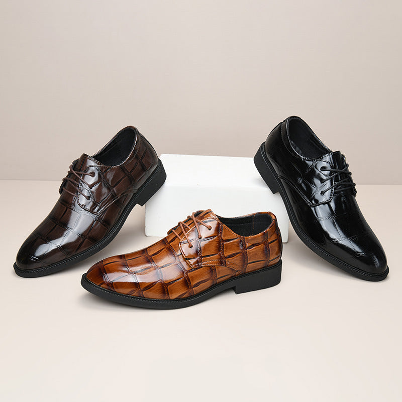 Men's Leather Wedding Shoes Formal Dress Footwear