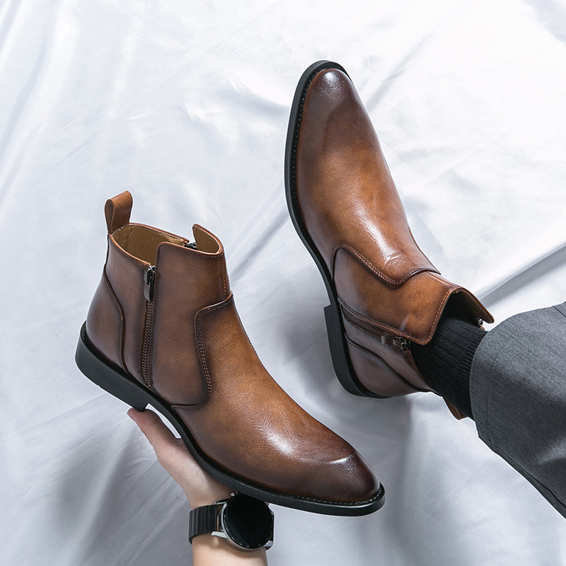 Men's Leather Boots | Casual Design | Genuine Leather | Everyday Footwear