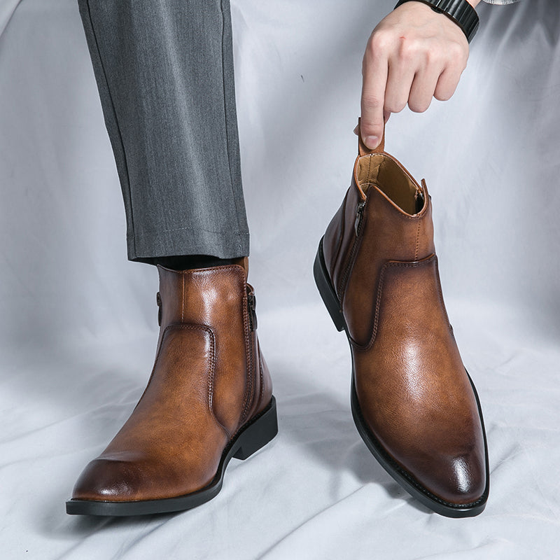 Men's Leather Boots | Casual Design | Genuine Leather | Everyday Footwear