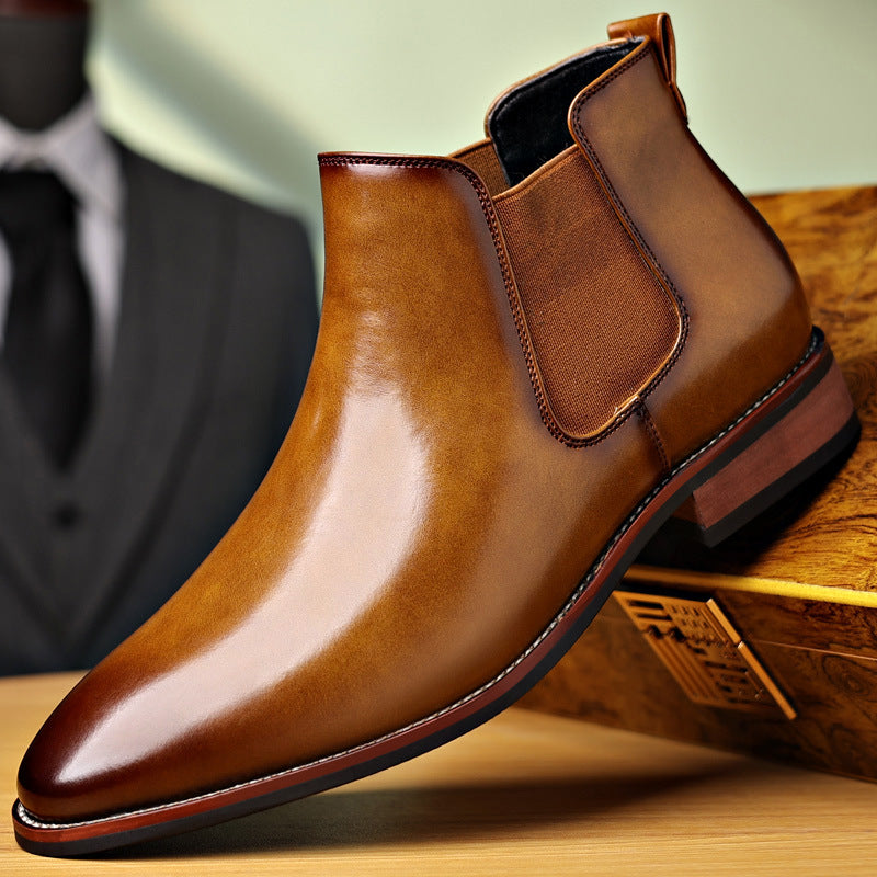 Men's Leather Boots with Lace-Up Closure | Casual Footwear