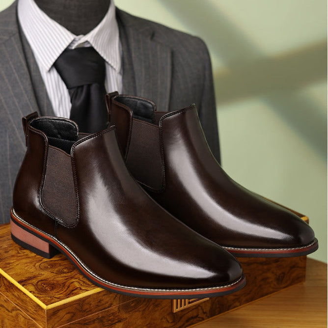 Men's Leather Boots with Lace-Up Closure | Casual Footwear