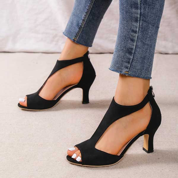 Women's Heeled Sandals | Cushioned Footbed | Slip-On | Casual Footwear