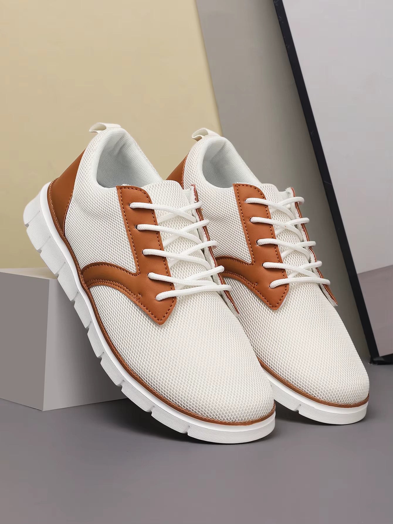 Men's Sneakers Orthopedic Footbed Canvas Leather Casual