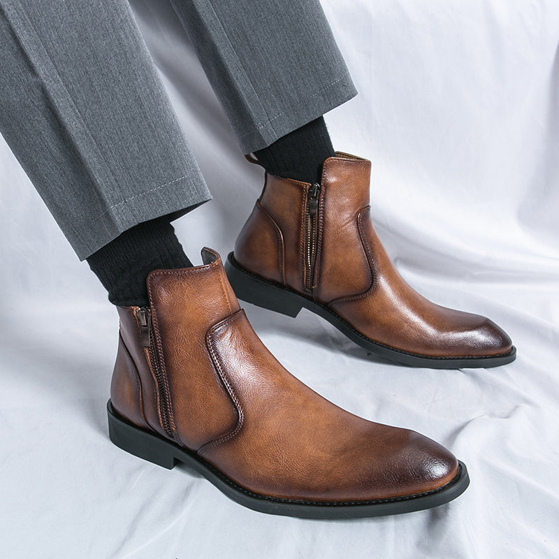 Men's Leather Boots | Casual Design | Genuine Leather | Everyday Footwear