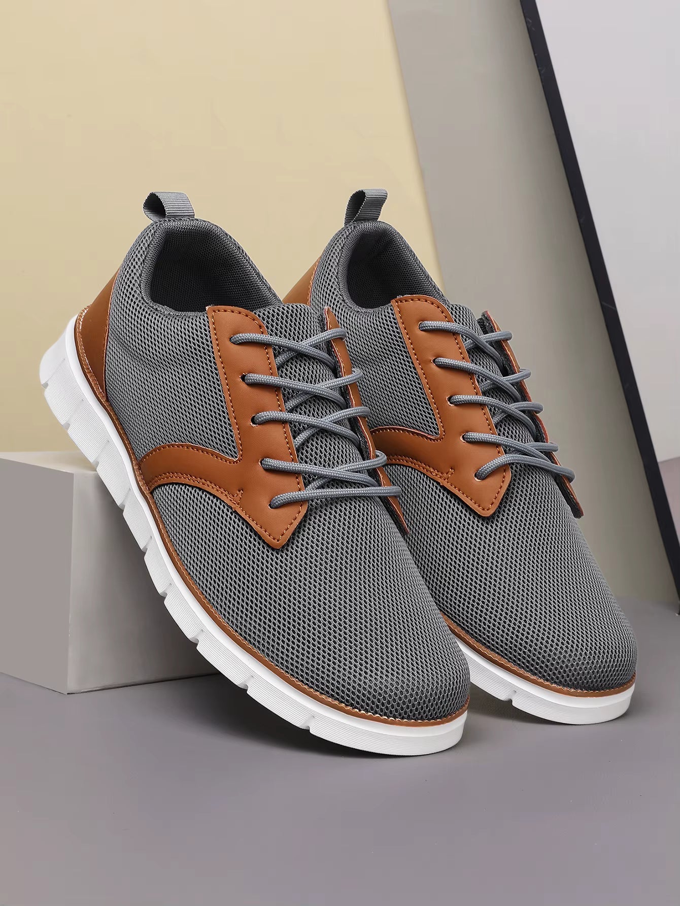 Men's Sneakers Orthopedic Footbed Canvas Leather Casual