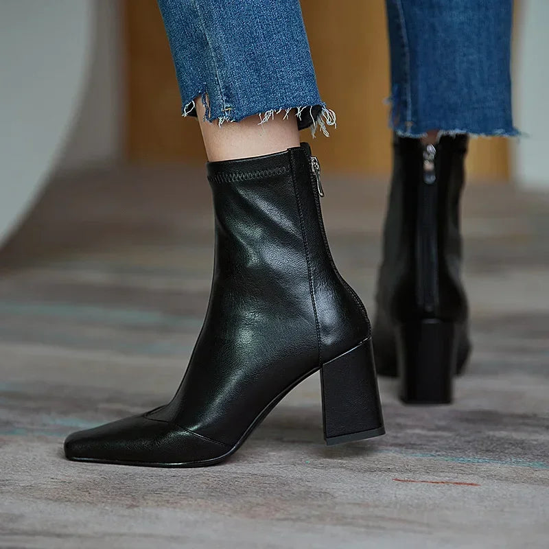 Women's Ankle Boots Slip-On Casual Footwear