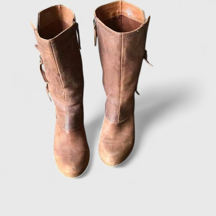 Women's Orthopaedic Mid-Calf Boots with Side Zipper for All-Day Comfort