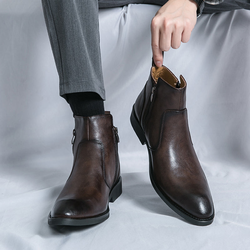 Men's Leather Boots | Casual Design | Genuine Leather | Everyday Footwear