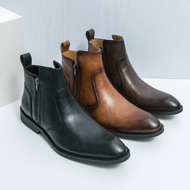 Men's Leather Boots | Casual Design | Genuine Leather | Everyday Footwear