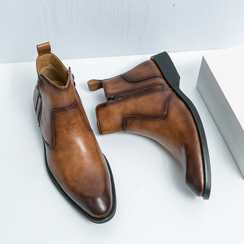 Men's Leather Boots | Casual Design | Genuine Leather | Everyday Footwear