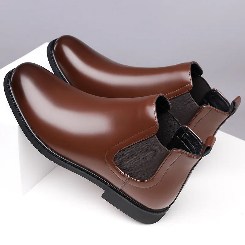 Men's Leather Boots Classic Design Casual Footwear