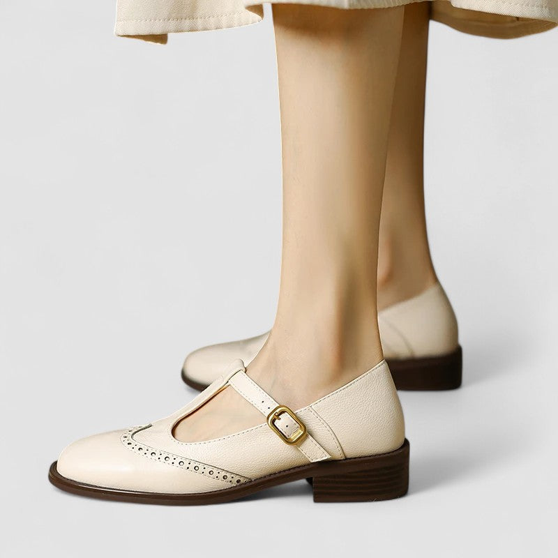 Casual Everyday Mary Janes - Beige