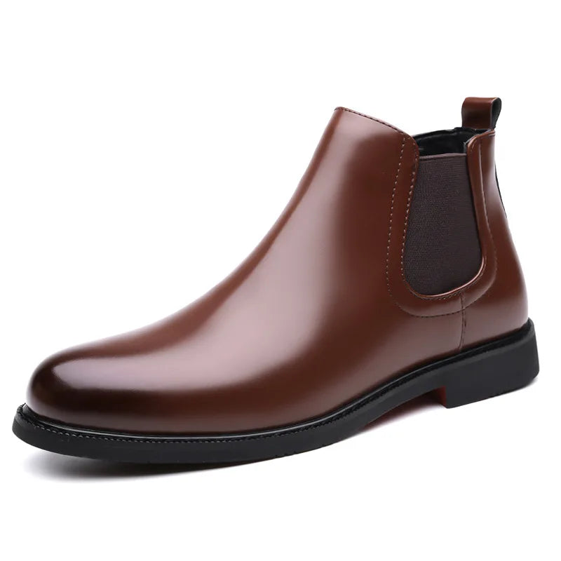 Men's Leather Boots Classic Design Casual Footwear