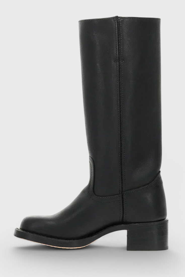 Women's Knee-High Heeled Boots | Classic Stacked Heel | Casual Footwear