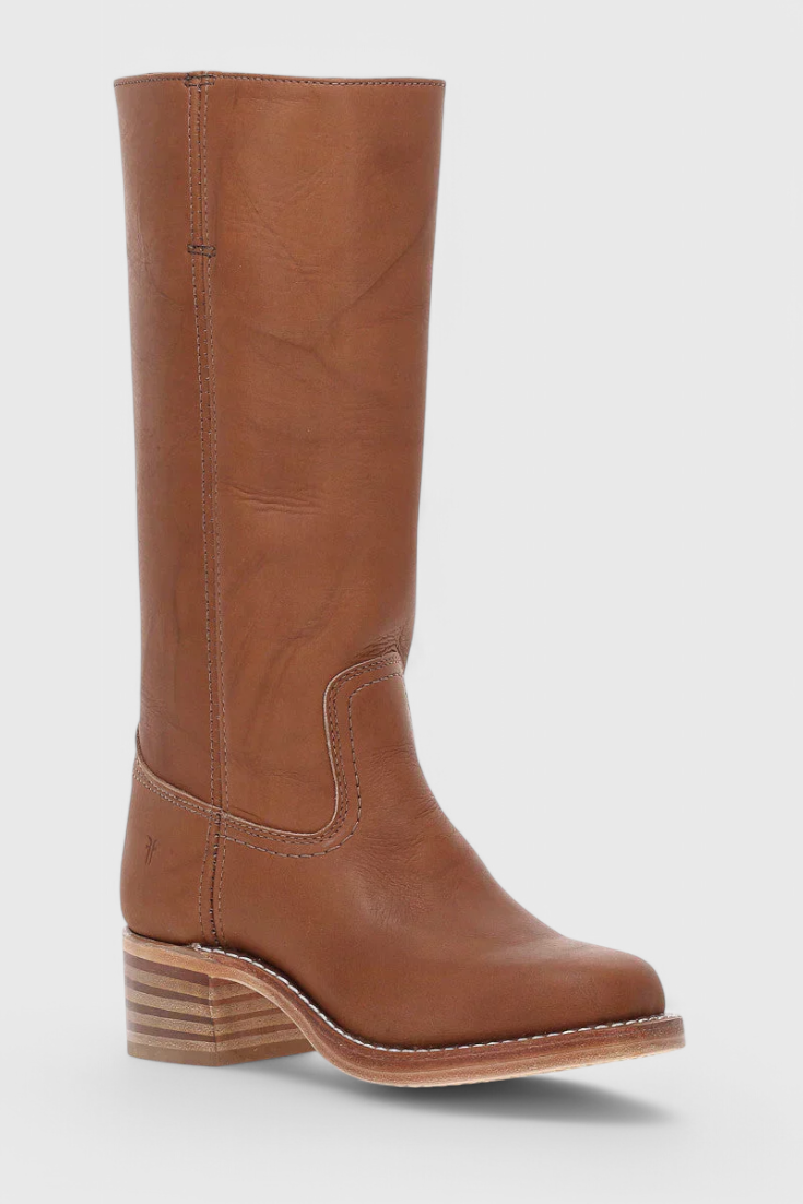 Women's Knee-High Heeled Boots | Classic Stacked Heel | Casual Footwear