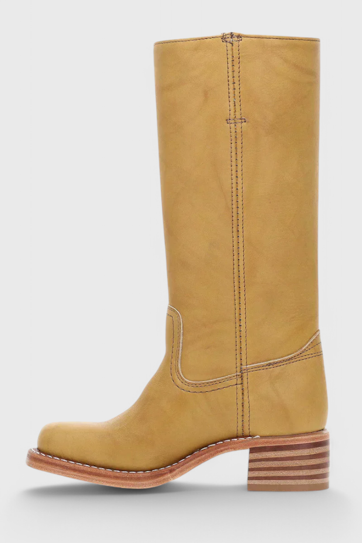 Women's Knee-High Heeled Boots | Classic Stacked Heel | Casual Footwear